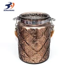 Halloween use 20oz scent wax jar champagne glass candle holder with rope