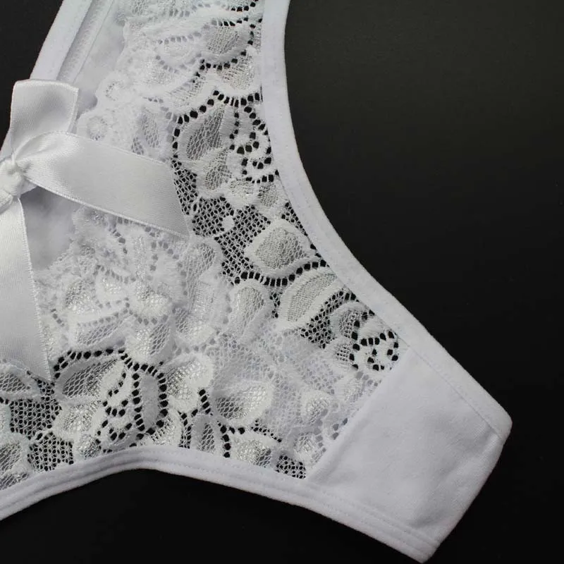 Stock Women bowknot Sey G-String Thongs Fashion Intimates Briefs Women Lace Underwear Breathable Lingerie Summer Style Girls Pan