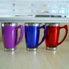 zhejiang wuyi hongtai drinkware double wall drinking cup of 16OZ d plastic BPA free food grade eco-friendly thermos travel mug