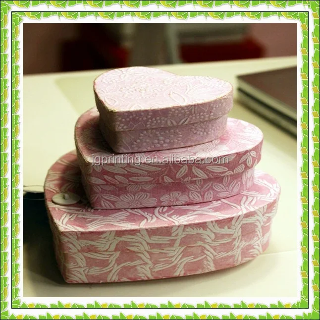 packaging & printing  box  heart shaped paperboard carton flower