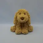 Nanjing custom lovely sitting stuffed animal dog plush human doll toys for baby kids gifts
