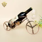 Tricycle Design Home Decor Antique Wine Bottle Rack Holder Metal