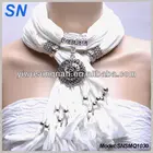Antique Floral Circle pendant jewelry scarfs