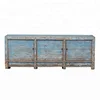 Solid pine wood antique dry blue chinese wood furniture