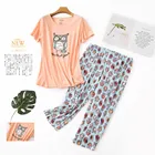 Pajamas Wholesale Adult Summer 100% Cotton for Girls Women Pyjamas four seasons Sleepwear