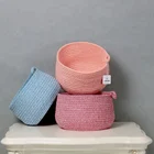 ICEBLUE High Quality Handcraft Home Storage Organization Decorations Kids Child Cute House Cotton Rope Gift Hamper Set Basket