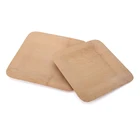 Bamboo square plate nature wooden tray fruit plate for food service