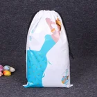Wholesale custom printed colorful glossy LDPE string gifts promotional drawstring bags