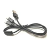 Splitter USB 2.0 to Dual Micro USB Y Charge Cable for Data Sync and Power Two Android Phones