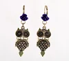 ed0020 Fashion Jewelry Vintage Gold Zinc Alloy Owl Pendant Earrings Set