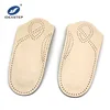 IDEASTEP fashionable top quality Genuine leather 3/4 semi-rigid plastic shell arch support orthotic insoles