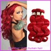 factory price wholesale stock body wave brazilian human hair herb red hair