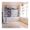 Makeup Skin Care Storage Display Rack Shopping Mall Cosmetic Gondola Shelving with LED Beauty Salon Display Shelf