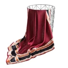 100% silk square sublimation digital printed custom silk lady scarf