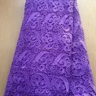 High quality African guipure lace/cord lace fabric/water soluble lace fabric for sewing/wedding