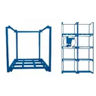 2018 Warehouse Detachable Stacking Textile Fabric Storage Steel Stacking Iron Tyre Stillages Rack for Sale