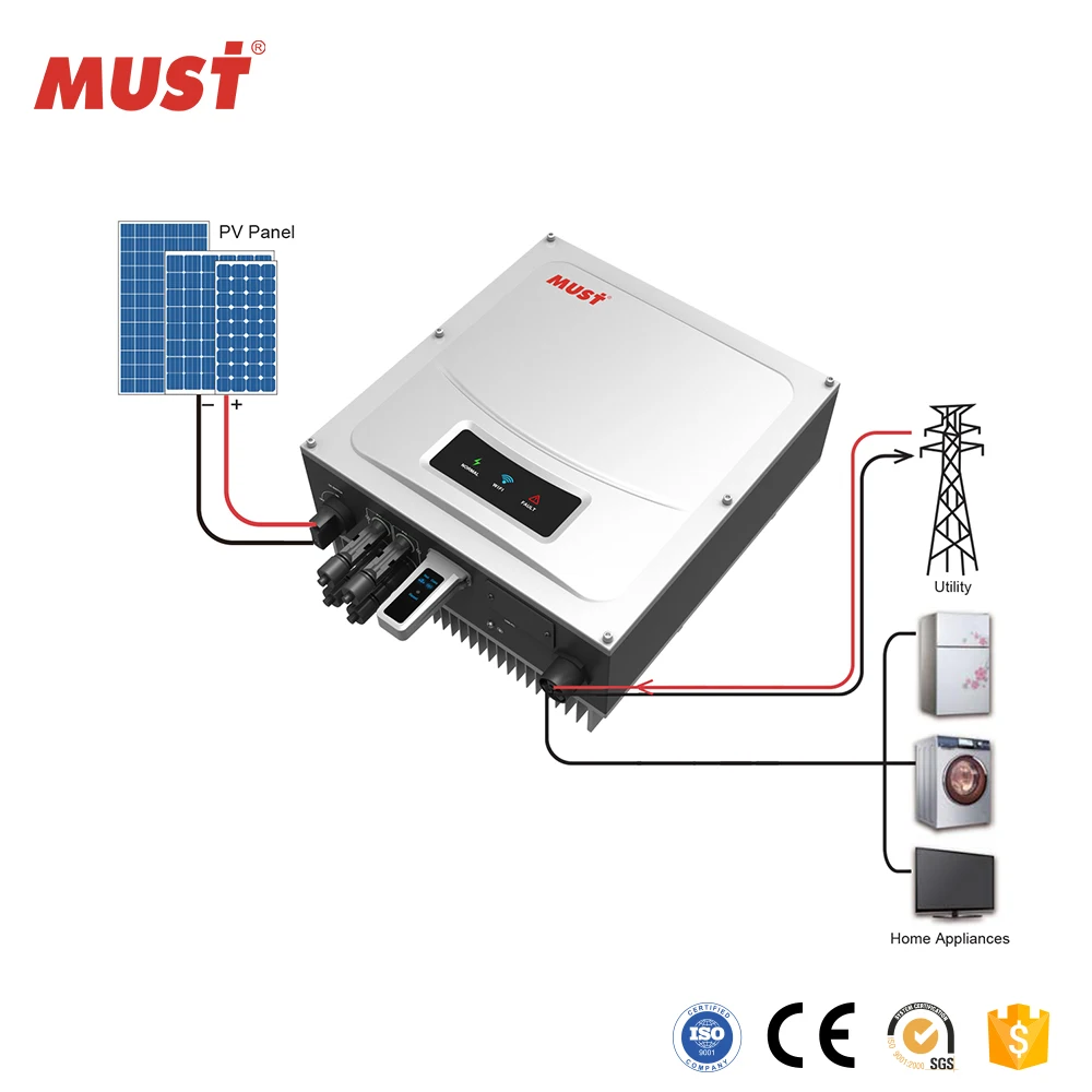 Must Ph5000 Series 2kw 3kw 3 6kw 4kw 4 2kw 5kw 6kw Grid Tie Inverter