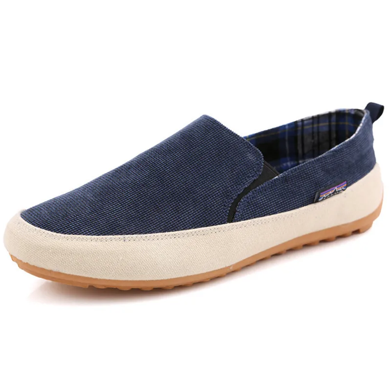 New 2015 Mens Canvas Shoes Casual Breathable Flats Shoes Slip On Casual Man Dress Shoe Sapatos Alpargatas Hombre Blue Size 38-43