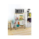 Hook Hanging Stand 2 Layers Pull Out Shelf Metal Wire Rack Retail Shelving Display Chrome Steel Shelf