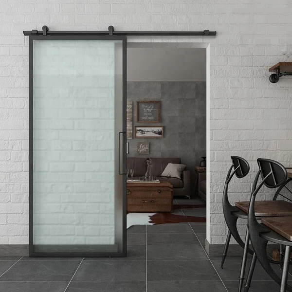 Black Metal Framed Glass Door Panel With Hardware Kit View Tengyu Product Details From Ningbo