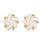 Stud Earrings for Women Fashion Korean Style 2017 Enamel Flower Accessory Jewelry