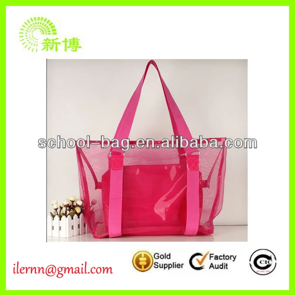 2017 hot sale plastic beach tote bag