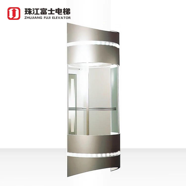 Small capsule lift glass elevator lifts sightseeing villa panoramic lift panoramic passenger elevator