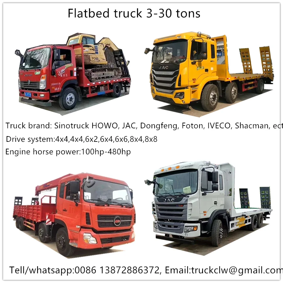 pictures of flatbed truck/lowbed semi trailers
