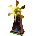 decoration metal price garden bearing solar light windmill