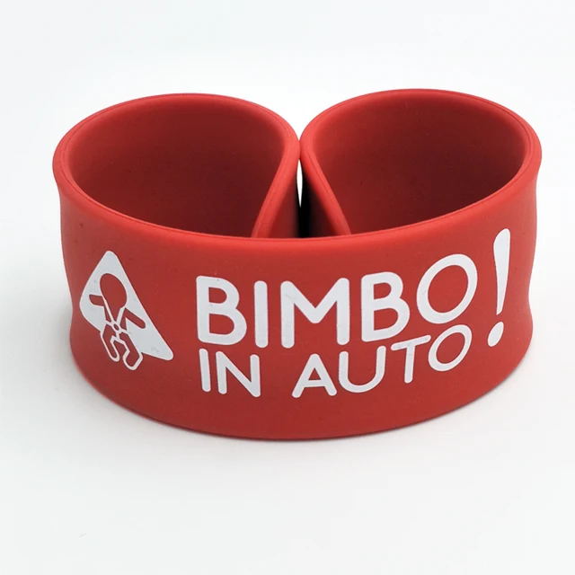 custom fashion silicone slap snap band wristband bracelet