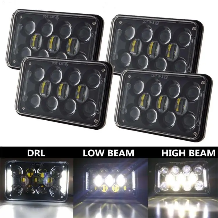 60W 4X6 LED Headlight DOT