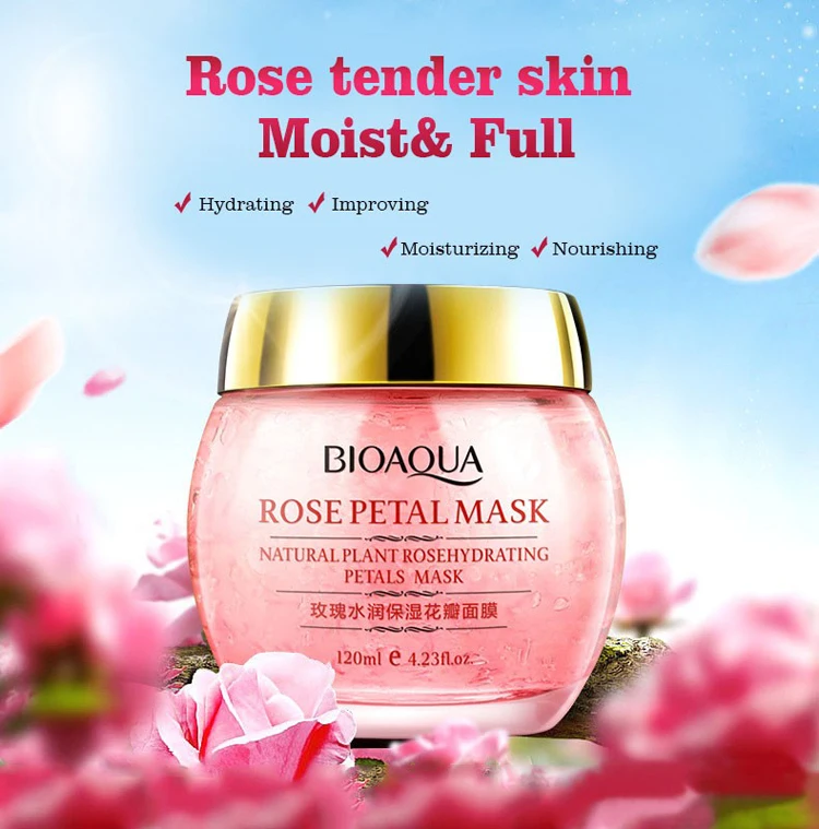 private label Bioaqua rose petal mask oil control whitening Moisturizing skin care Sleep Mask