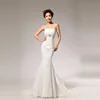 Cheap 2015 lace mermaid strapless bridal slim floor length wedding dress for women