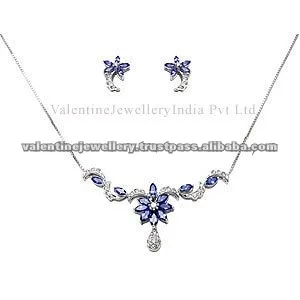 Tanzanite Jewellery Necklace Tanmaniya Set Small Tanzanite Jewellery Necklace Tanmaniya Set Small