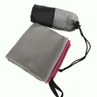 China factory customize microfiber travel towel with mesh bag microfiber beach towels micro fibre travel sport towel