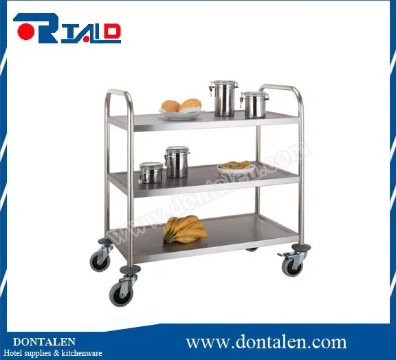 Restaurant Kitchenware stainless steel kitchen trolley 3 tier restaurant food service Restaurant Kitchenware stainless steel kitchen trolley 3 tier restaurant food service