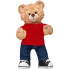 Promotional Children Room Bedding Wearing Casual Wear Standing Brown Plush Bear