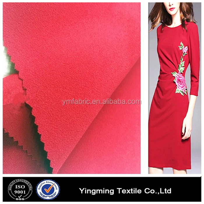 polyester cey moss crepe fabric for ladies dress