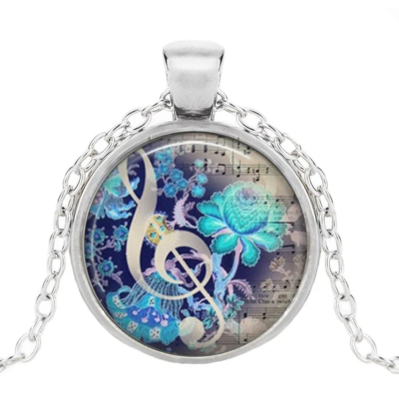 Newest Vintage blue eye Cabochon Tibetan Silver Glass Chain Pendant Necklace NEW