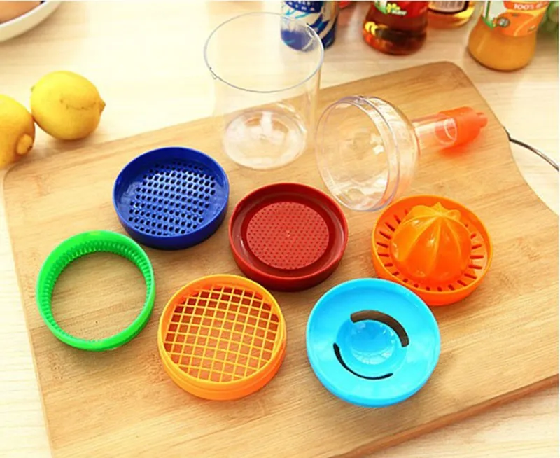 8 In 1 Multifunction Kitchen Gadgets Useful Bottle Professional Vegetable Gadget Separator Juicer Funnel Measuring Cup KC1467