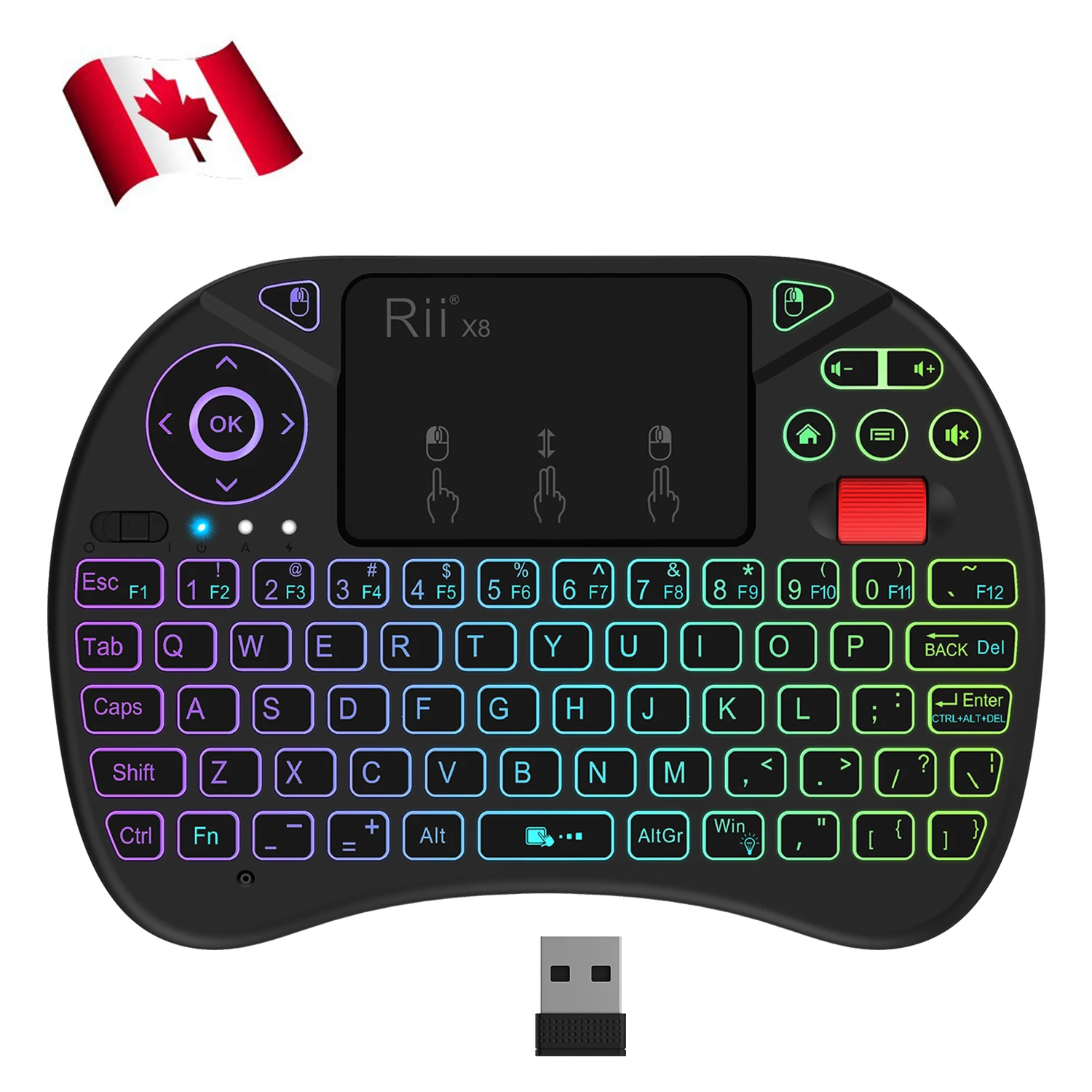 Rii X8 2 4ghz Mini Wireless Keyboard With Touchpad Mouse Combo With