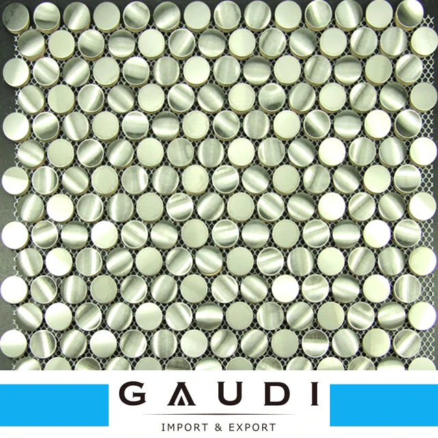 Modern design 300x304mm sheet size metal decorative mosaic
