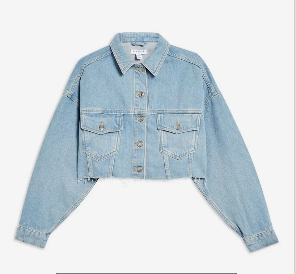 Spring New Vintage Blue Women Ripped Jean Coat Ladies Sequins Denim JeanJacket