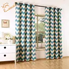 factory hot sell ready made floral printed blackout living room curtain