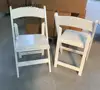 Foldable White Resin Chairs