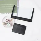 Fashion Transparent Cosmetic Bag For Women Clear leather Zipper Travel Make Up pouch
