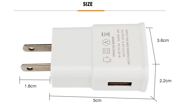 En gros blanc 1A/2A intelligent USB chargeur de téléphone portable pour android ios - ANKUX Tech Co., Ltd