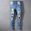 OEM embroidery dropshipping ripped trousers men jeans for men wholesale jeans