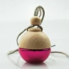 Ball shaped car empty hanging car air freshener perfume diffuser bottle with wooden cap and rope
