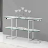 stainless steel console table abstract and modern design